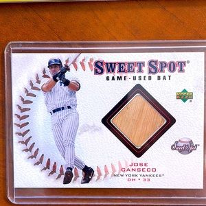 🔥 RARE Jose Canseco New York Yankees Game-Used Bat Baseball Card! ⚾️